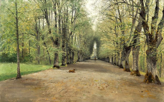Avenue at Strömsholm, vintage artwork by Olof Hermelin, 12x8" (A4) Poster