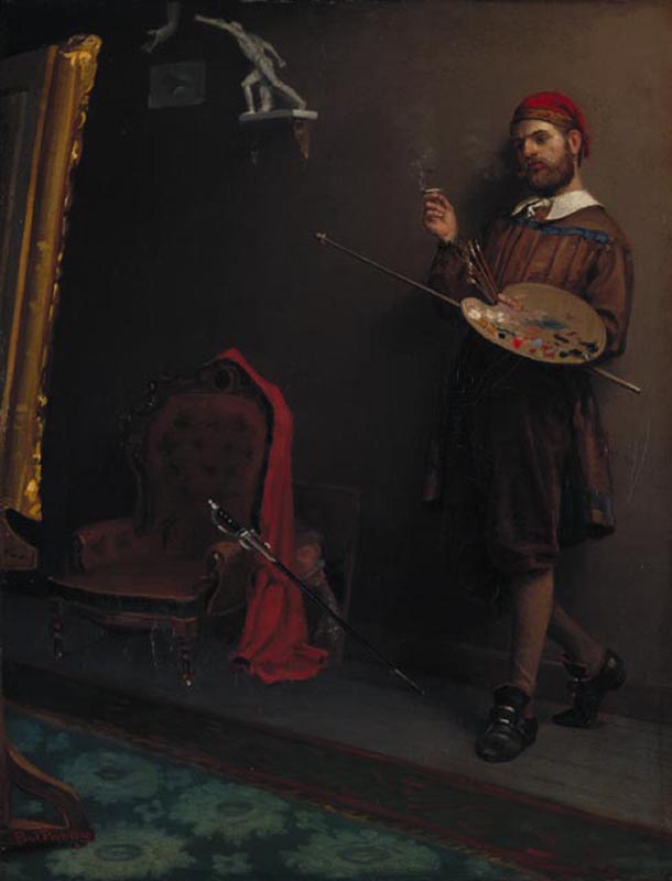The Painter by Paul Peel,A3(16x12")Poster