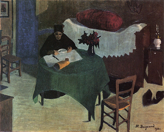 A Solitary Meal by Marius Borgeaud,A3(16x12")Poster