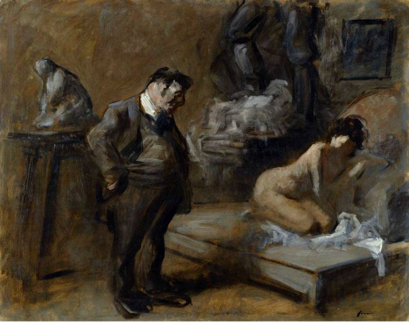 Artist in the Studio, vintage artwork by Jean-Louis Forain, 12x8" (A4) Poster