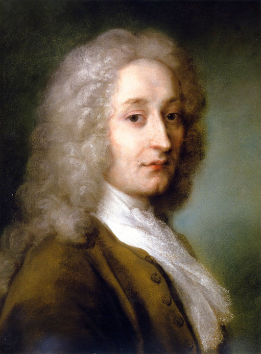 Antoine Watteau, vintage artwork by Rosalba Carriera, 12x8" (A4) Poster