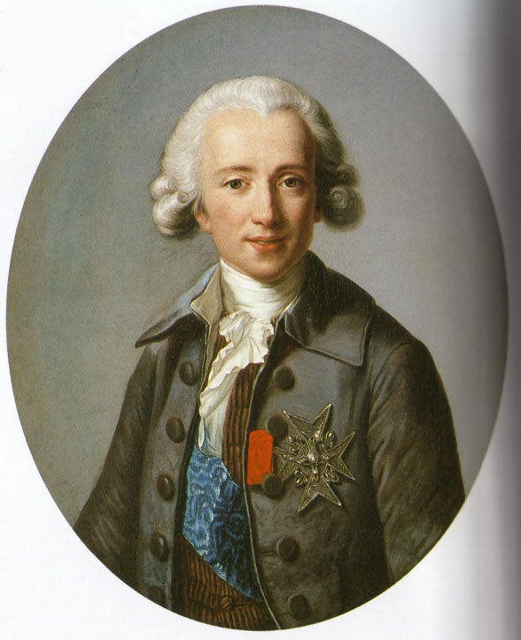 Count Vaudreuil, vintage artwork by Élisabeth Vigee-Lebrun, 12x8" (A4) Poster