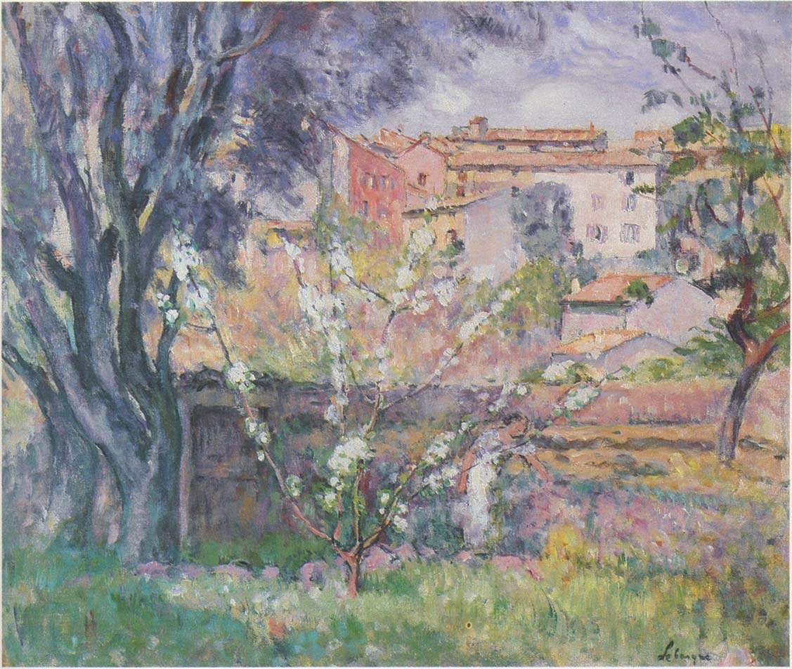 The Artist's Garden at Cannes, vintage artwork by Henri Lebasque, 12x8" (A4) Poster