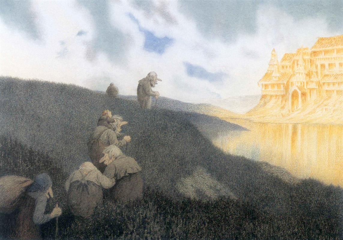 Soria Moria Castle by Theodor Severin Kittelsen,A3(16x12")Poster