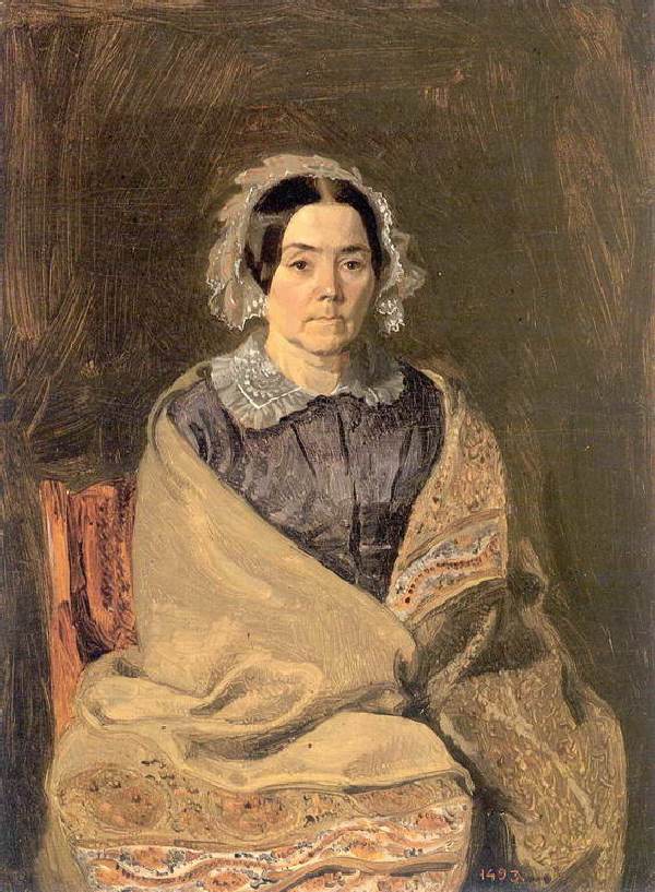 Portrait of N.P. Chernyshova, vintage artwork by Pavel Fedotov, A3 (16x12") Poster Print