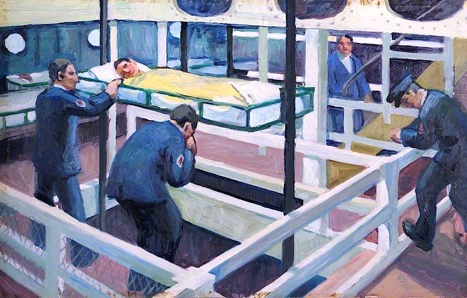 ded Sailors from Deck to Deck by Jan (Godfrey Jervis) Gordon,16x12(A3) Poster