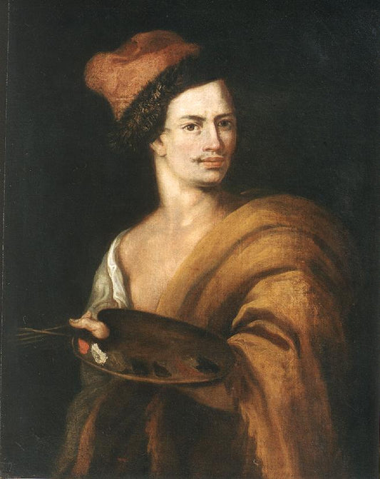 Portrait of Ádám Mányoki, vintage artwork by Jan Kupecky, 12x8" (A4) Poster