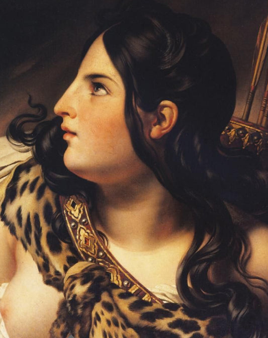 Amazon Woman, vintage artwork by Anne-Louis Girodet de Roussy-Trioson, 12x8" (A4) Poster