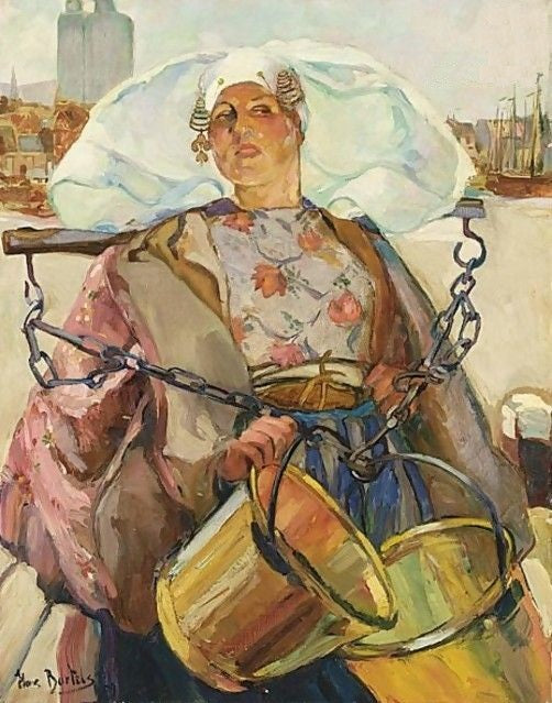 A young fishing girl from Rijsoord by Hans von Bartels,A3(16x12")Poster