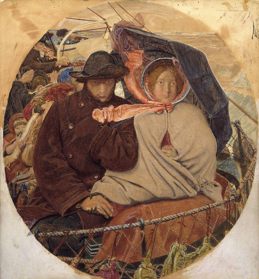 The Last of England, vintage artwork by Ford Madox Brown, A3 (16x12") Poster Print