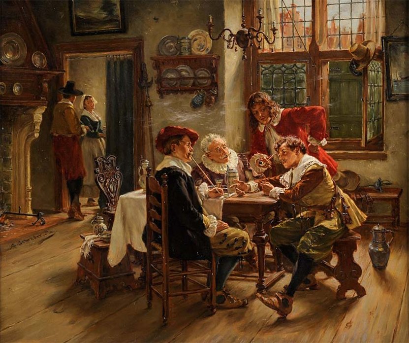The Scholars by Albert Friedrich Schroder,A3(16x12")Poster