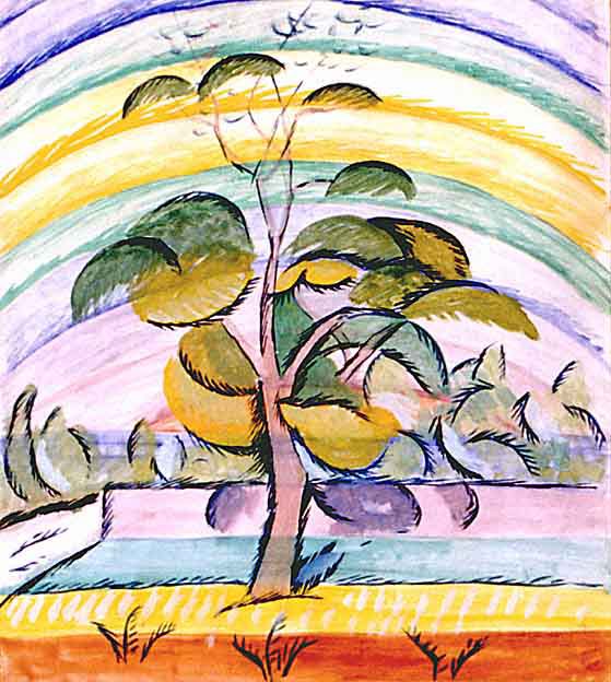 The Tree and the Rainbow by Vladimir Baranoff-Rossine,16x12(A3) Poster