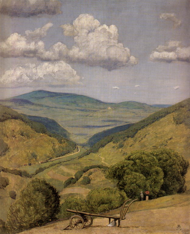 Kronberg in Taunus, vintage artwork by Hans Thoma, 12x8" (A4) Poster