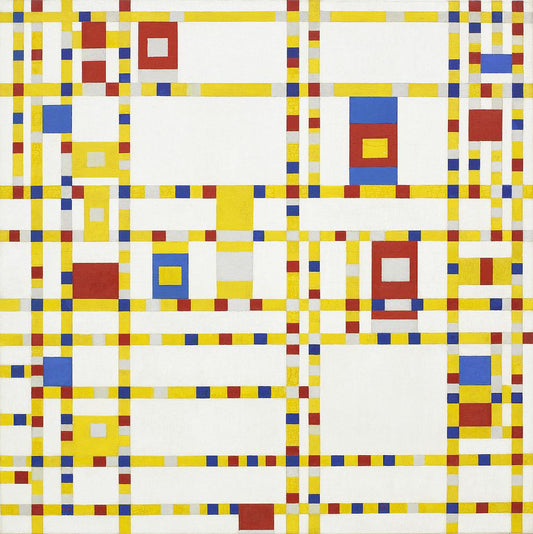 Broadway Boogie Woogie, vintage artwork by Piet Mondriaan, 12x8" (A4) Poster