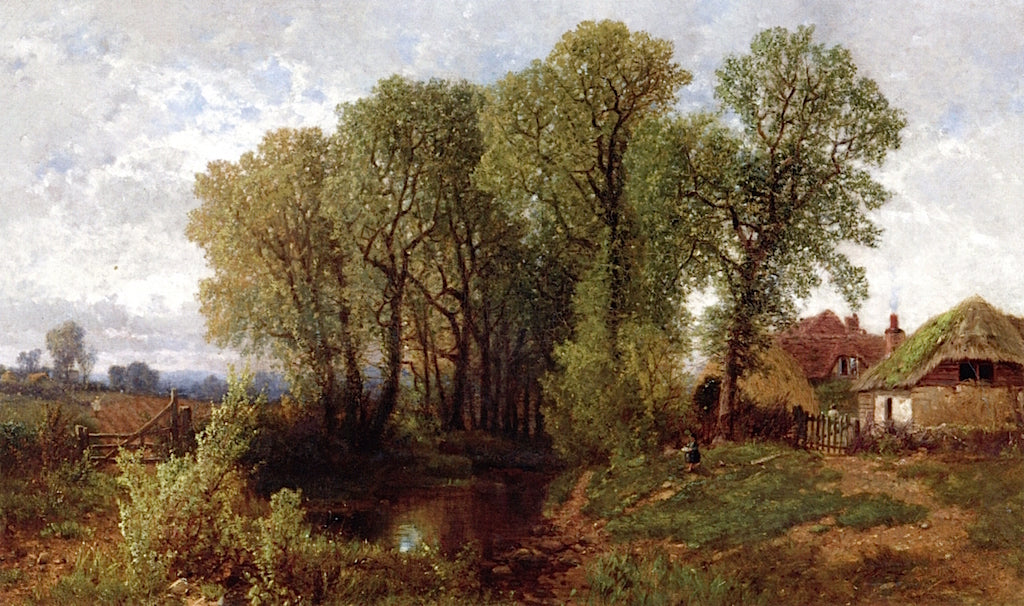 Summer Day by  the River, vintage artwork by Albert Fitch Bellows, 12x8" (A4) Poster