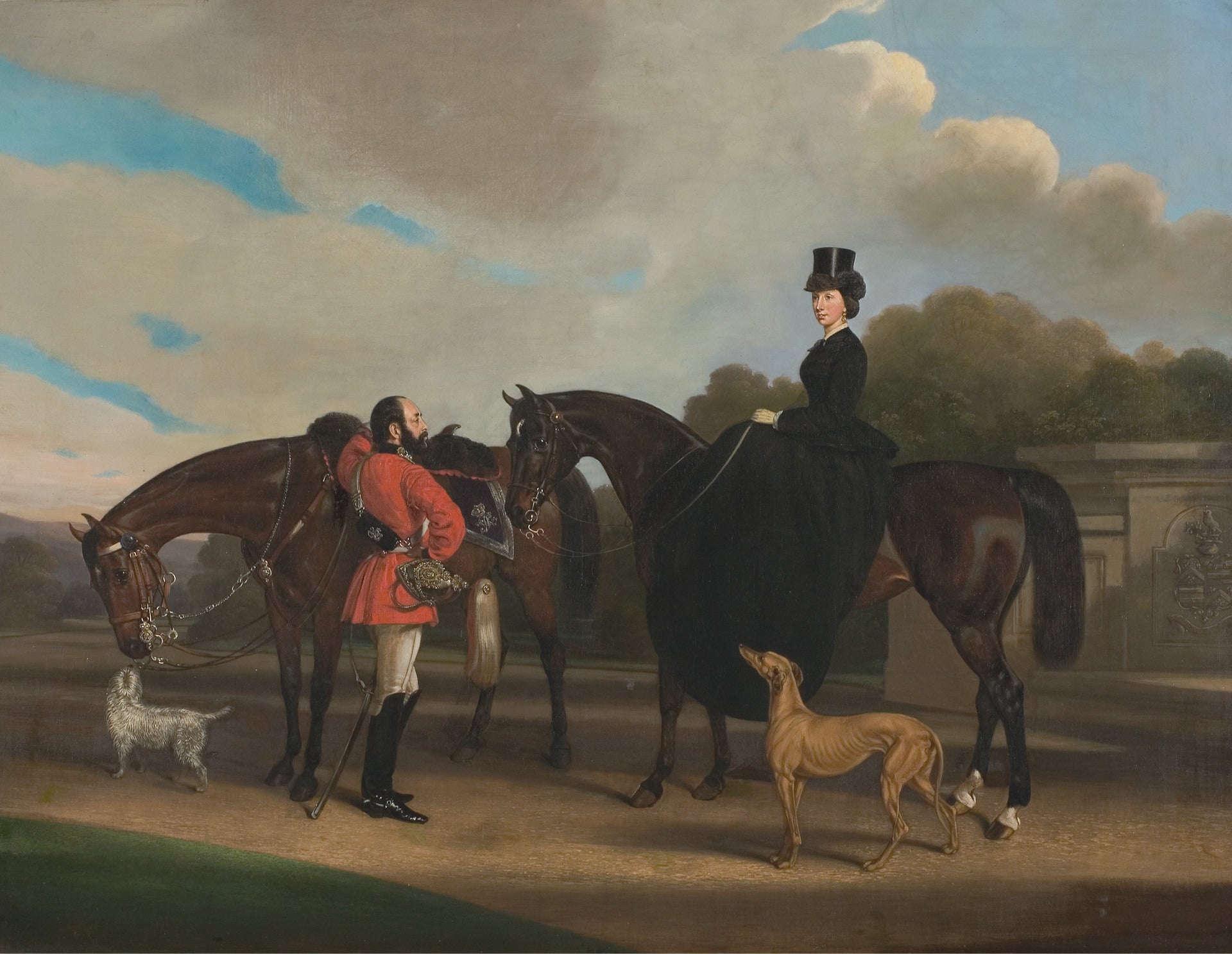 Lord and Lady Twemlow, vintage artwork by William Barraud, A3 (16x12") Poster Print