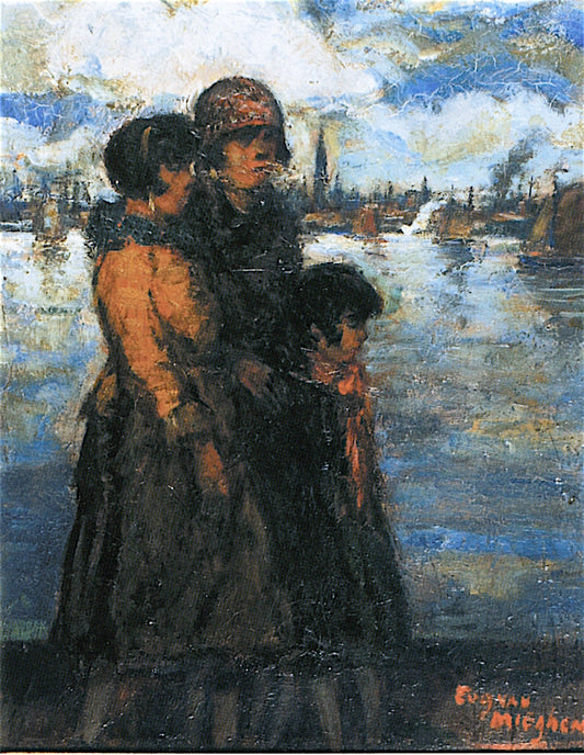 Walking, vintage artwork by Eugeen van Mieghem, 12x8" (A4) Poster