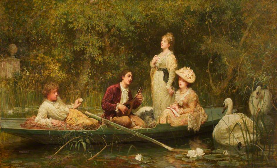 Fair Quiet and Sweet Rest, vintage artwork by Sir Luke Fildes, 12x8" (A4) Poster