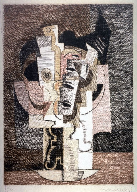 La Table, vintage artwork by Louis Marcoussis, 12x8" (A4) Poster