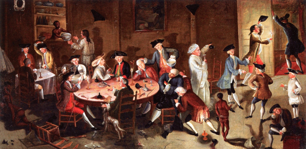 Sea Captains Carousing in Surinam, vintage artwork by John Greenwood, 12x8" (A4) Poster