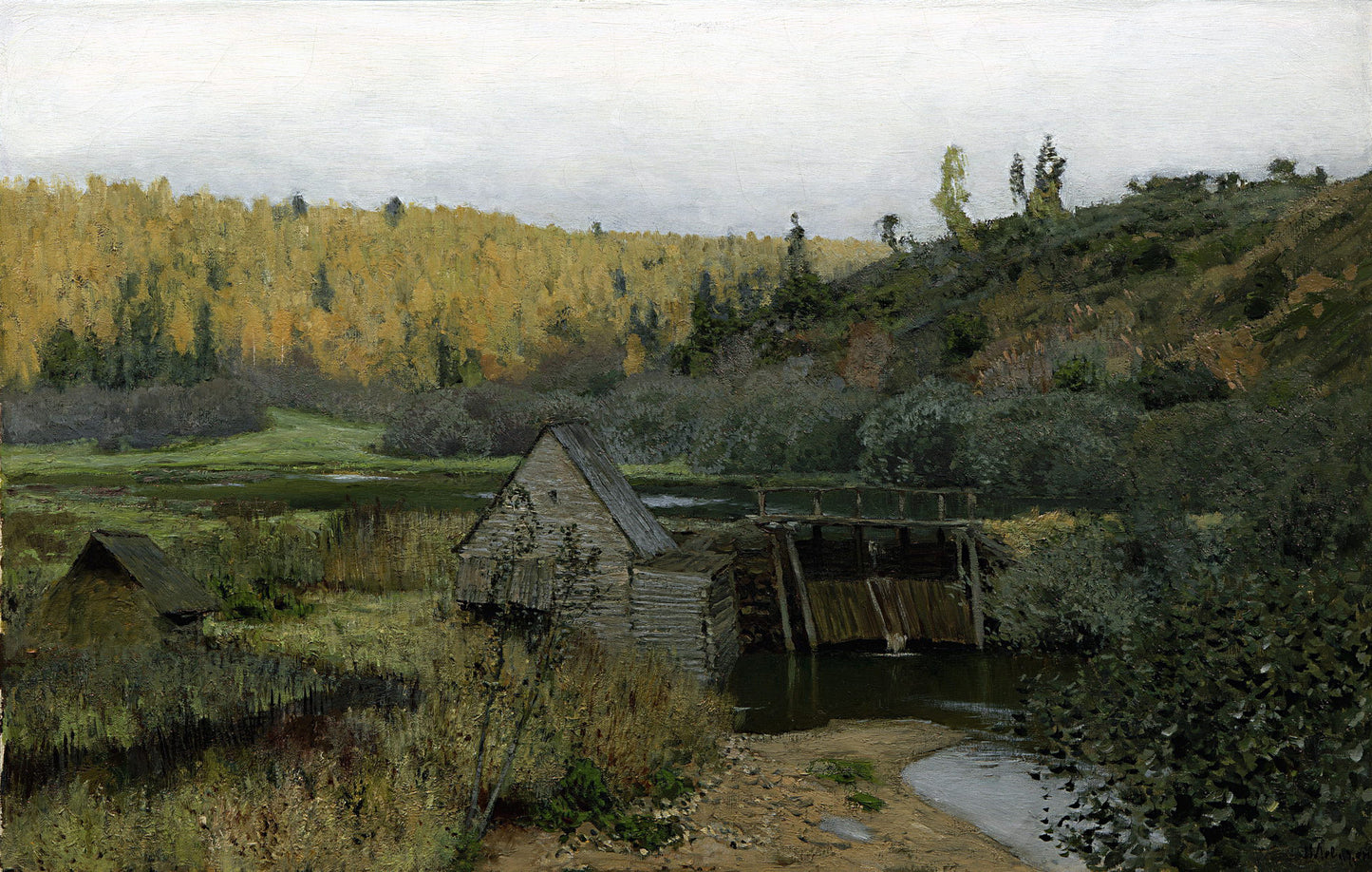 Autumn. The Watermill by Isaak Levitan,A3(16x12")Poster