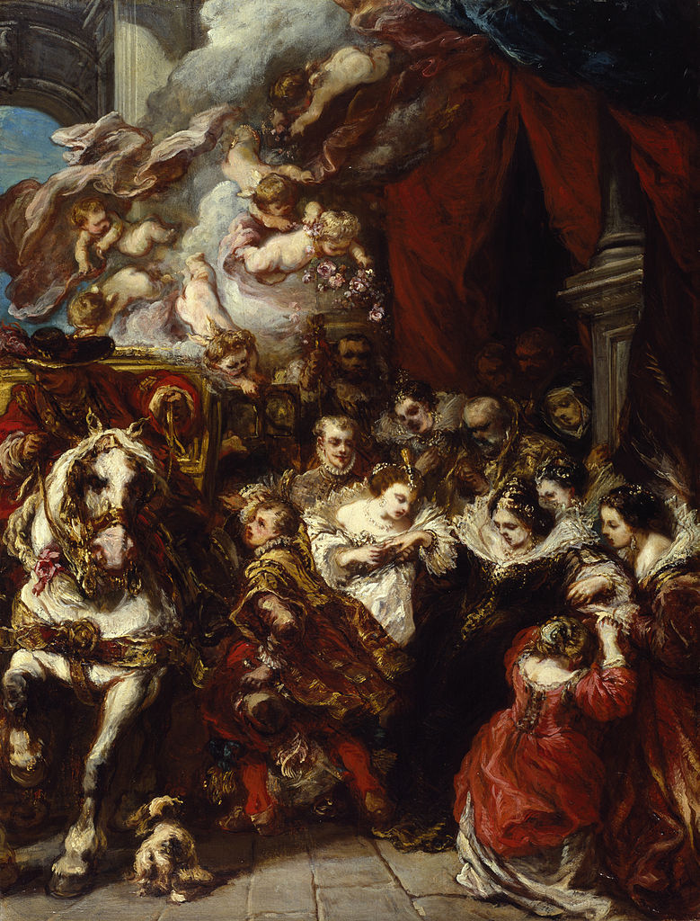 The Departure of Elizabeth of France for Spain, vintage artwork by Eugène Isabey, A3 (16x12") Poster Print
