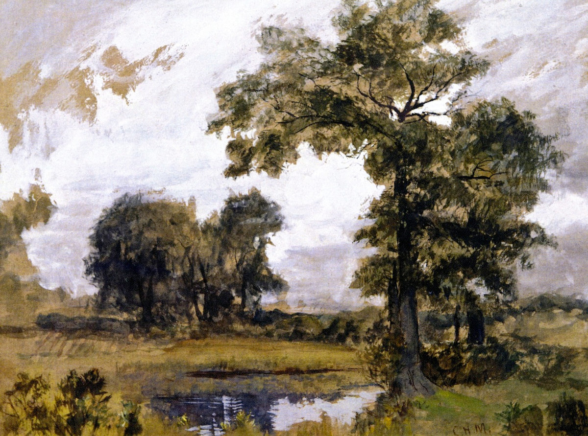 Oaks at Jamaica, vintage artwork by Charles Henry Miller, 12x8" (A4) Poster