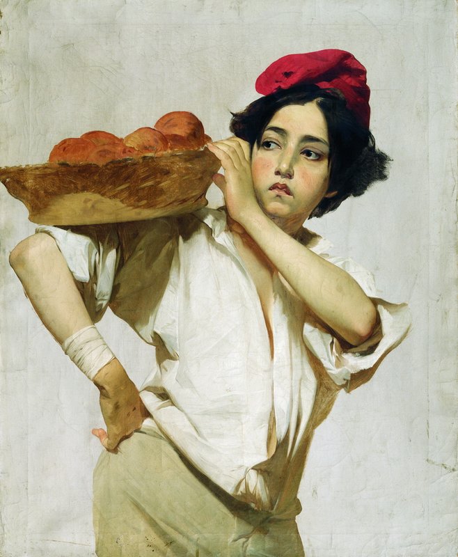 Italian Boy, vintage artwork by Ivan Makarov, 12x8" (A4) Poster
