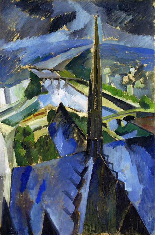 The Spire of Notre-Dame by Robert Delaunay,16x12(A3) Poster