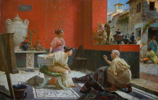 Vendor of Tapestry (2), vintage artwork by Edouardo Ettore Forti, 12x8" (A4) Poster