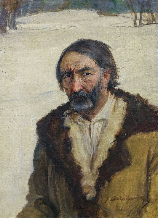 Hutsul, vintage artwork by Theodor Axentowicz, 12x8" (A4) Poster