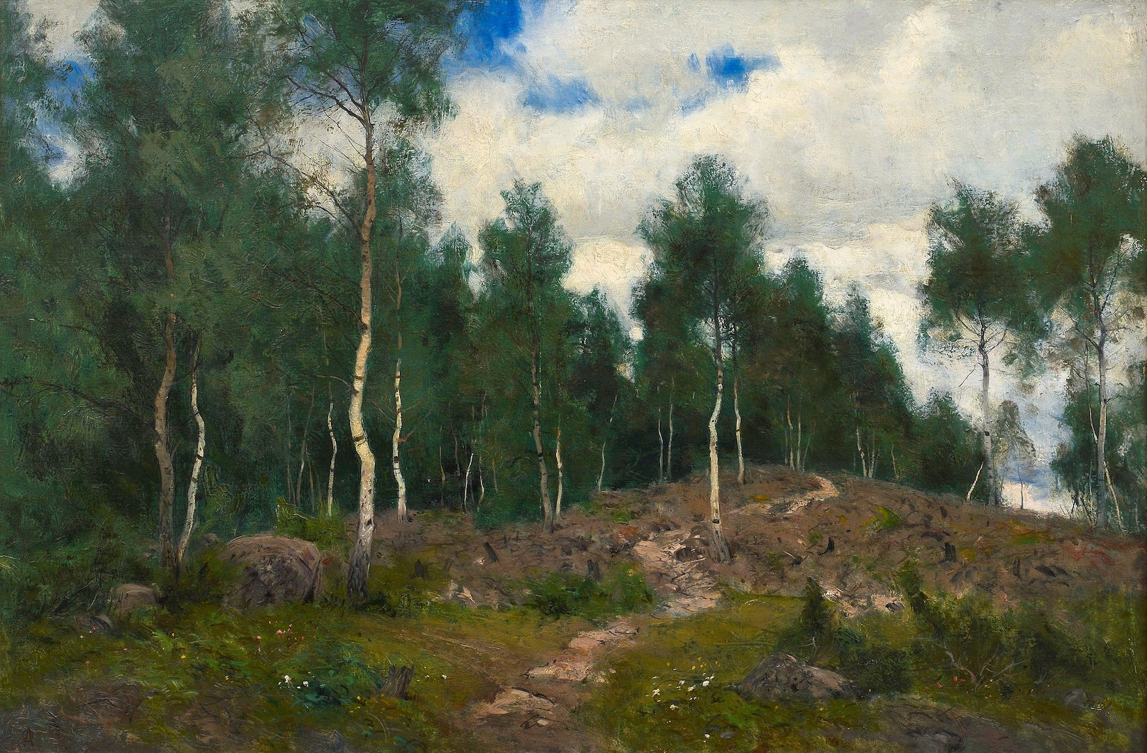 Birch Grove, vintage artwork by Olof Arborelius, 12x8" (A4) Poster