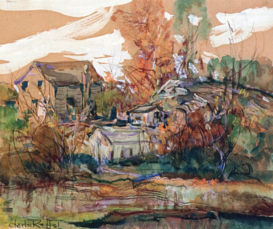 House at Silvermine by Charles Reiffel,A3(16x12")Poster