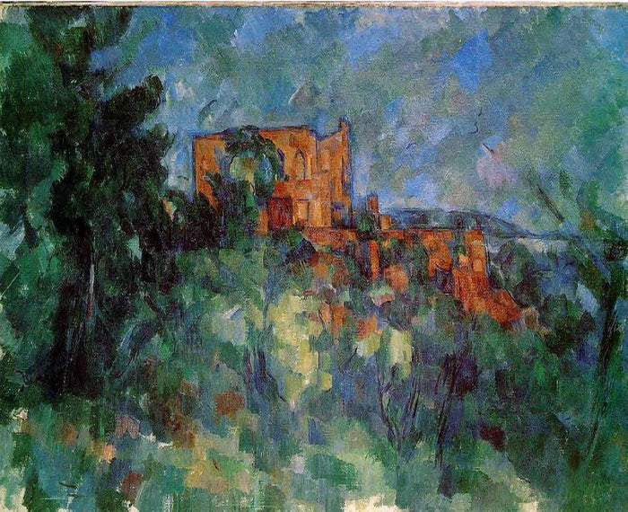 Chateau Noir, vintage artwork by Paul Cezanne, 12x8
