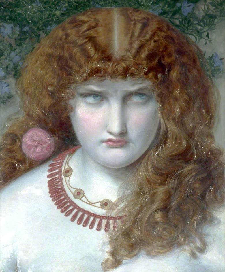 Helen of Troy, vintage artwork by Anthony Frederick Sandys, 12x8" (A4) Poster