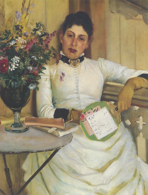 On the veranda, vintage artwork by Eva Fredrika Bonnier, 12x8" (A4) Poster