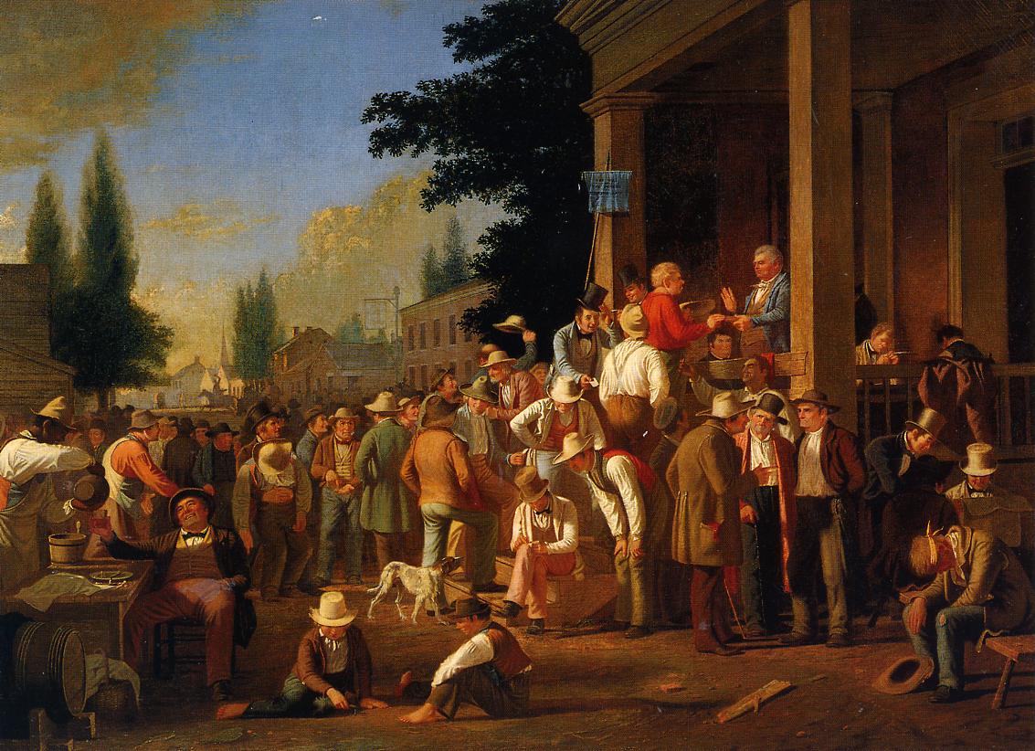 The County Election (no.1), vintage artwork by George Caleb Bingham, A3 (16x12") Poster Print