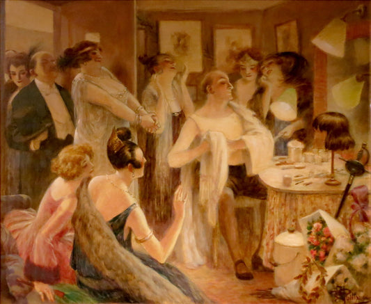The Admirers, vintage artwork by Albert Guillaume, 12x8" (A4) Poster