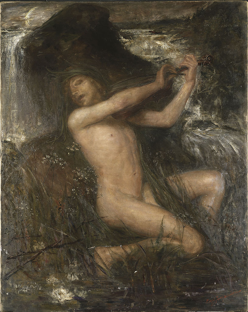 The Water Sprite, vintage artwork by Ernst Josephson, 12x8" (A4) Poster