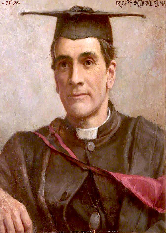 Father Richard Clarke, First Master, Clarke's Hall, vintage artwork by Blandford Fletcher, 12x8" (A4) Poster
