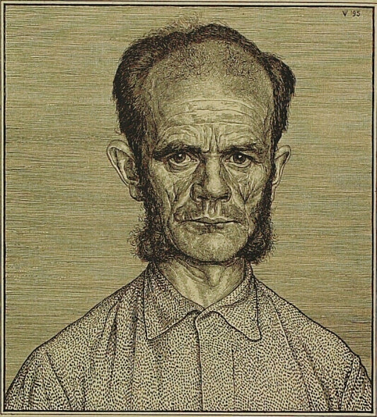 Louw the Gardener, vintage artwork by Jan Veth, 12x8" (A4) Poster