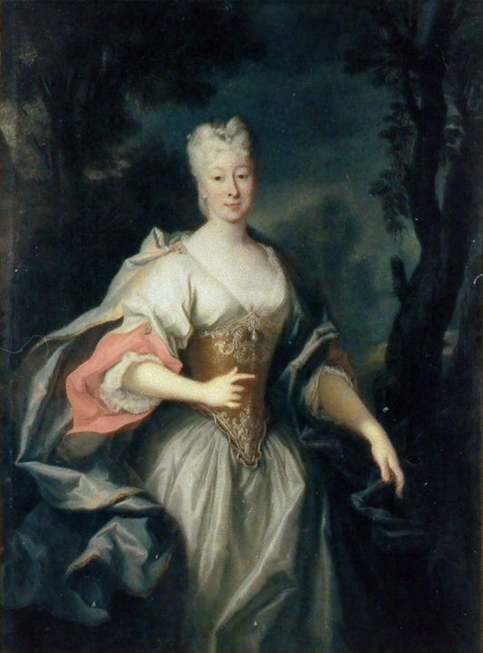 Portrait of Emerencjanna Pociej, vintage artwork by Louis de Silvestre, 12x8" (A4) Poster