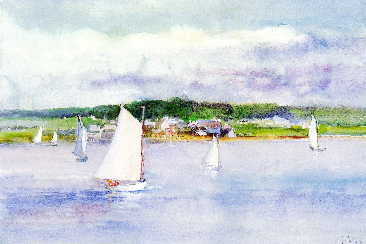 Sailboats by Annie G. Sykes,A3(16x12")Poster