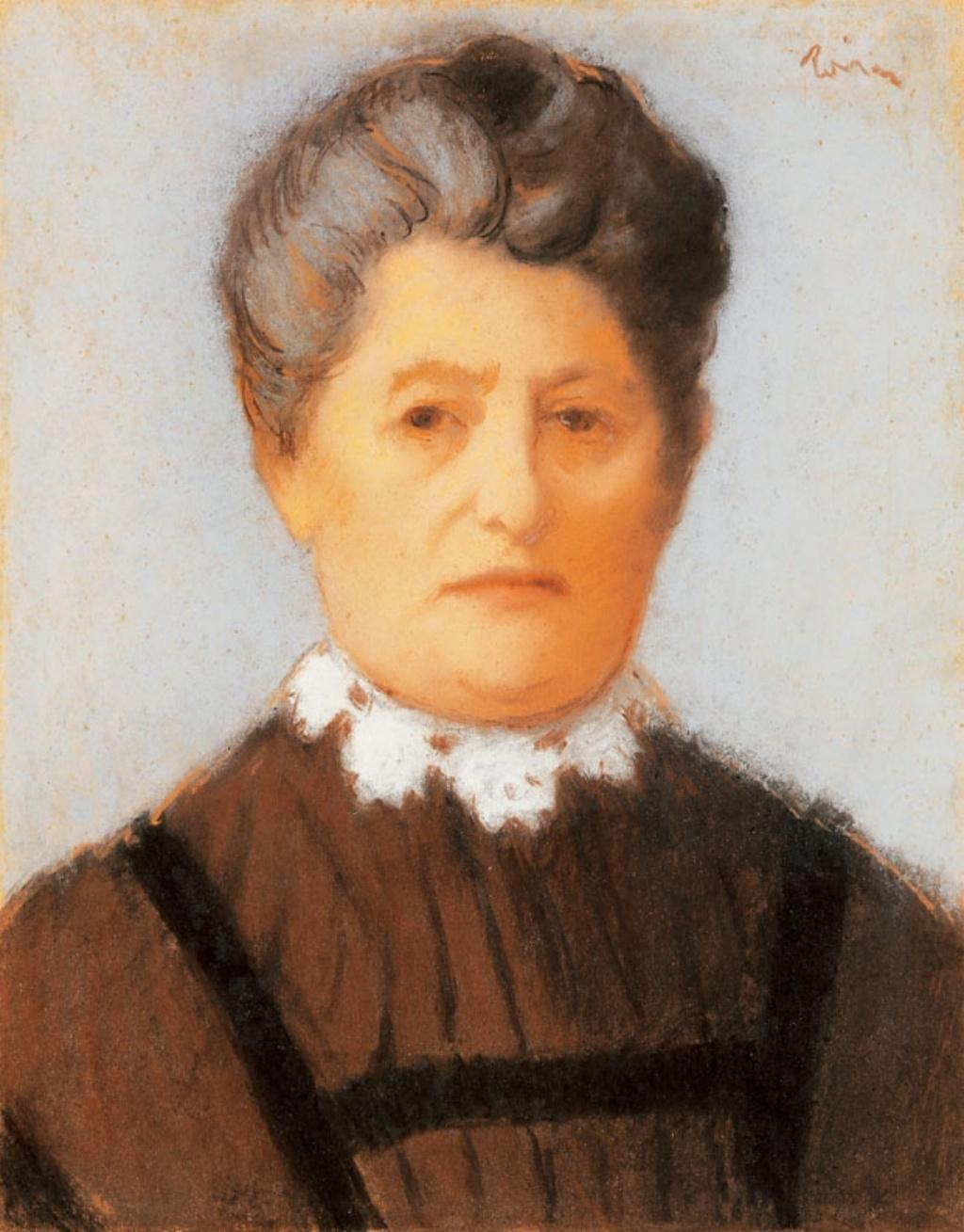 Elderly Lady with Lace-collar by Jozsef Rippl-Ronai,A3(16x12")Poster