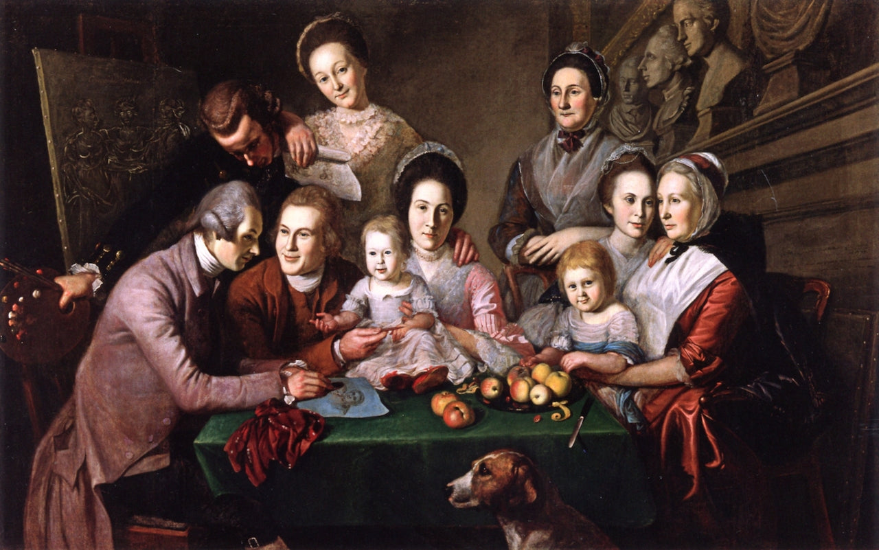The Peale Family, vintage artwork by Charles Willson Peale, 12x8" (A4) Poster