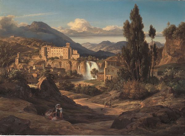 Waterfalls of the Liris near Isola del Liri, vintage artwork by Ernst Fries, A3 (16x12") Poster Print