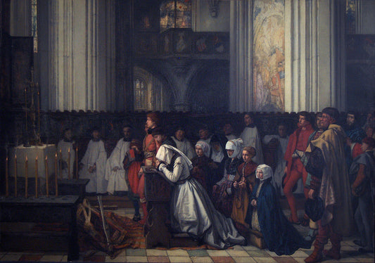 The Trental Mass for Berthal de Haze, vintage artwork by Jan August Hendrik Leys, A3 (16x12") Poster Print
