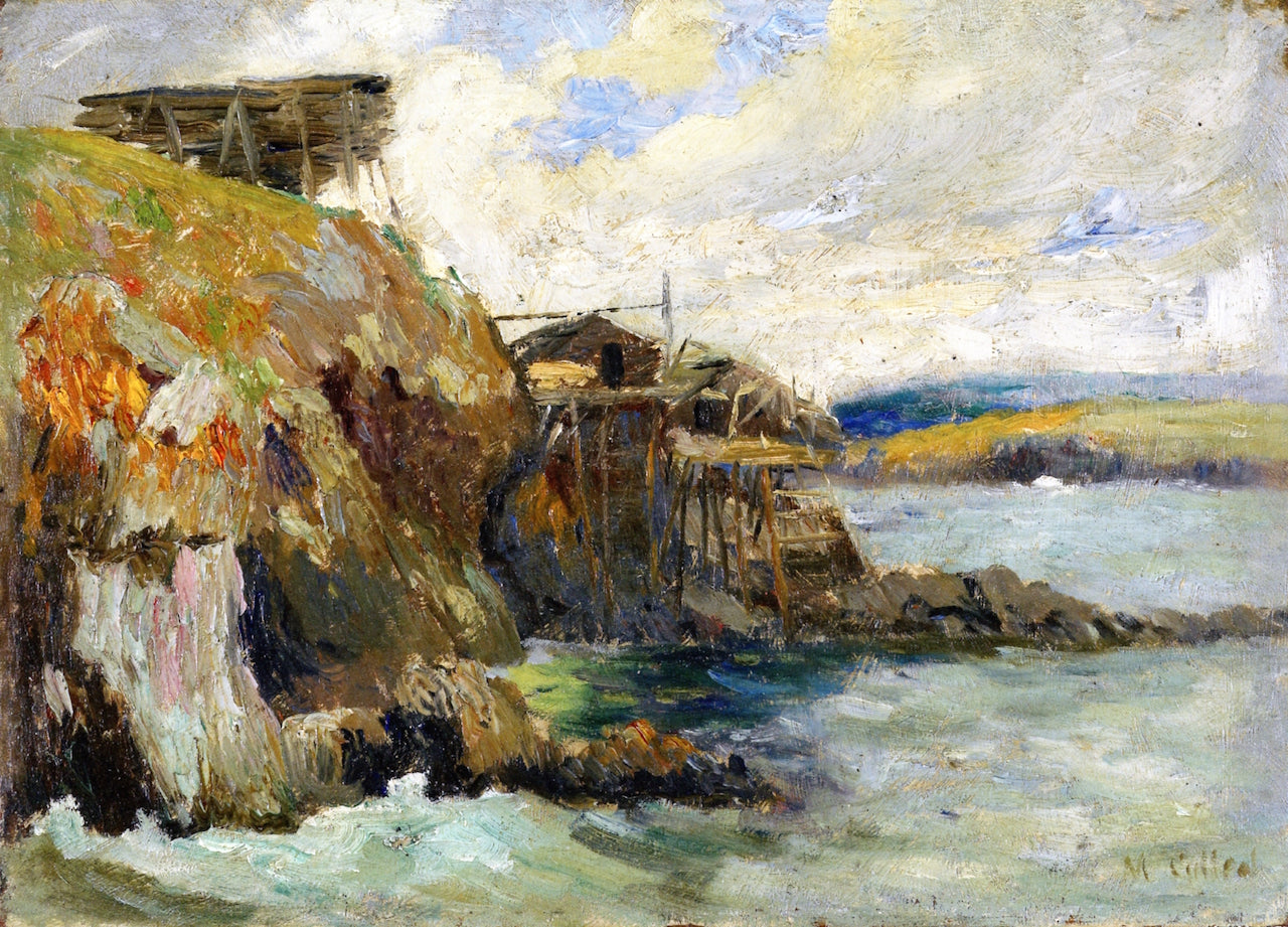 Fishing Stages, Newfoundland by Maurice Cullen,A3(16x12")Poster