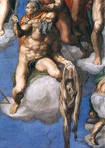 Last Judgment (detail), vintage artwork by Michelangelo, A3 (16x12") Poster Print