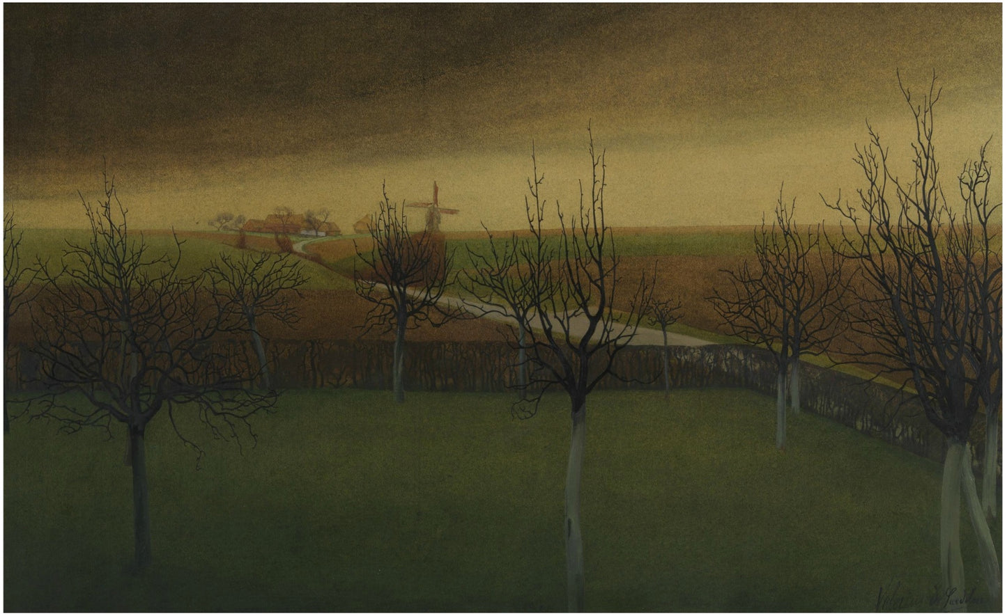 Before Spring, vintage artwork by Valerius de Saedeleer, 12x8" (A4) Poster
